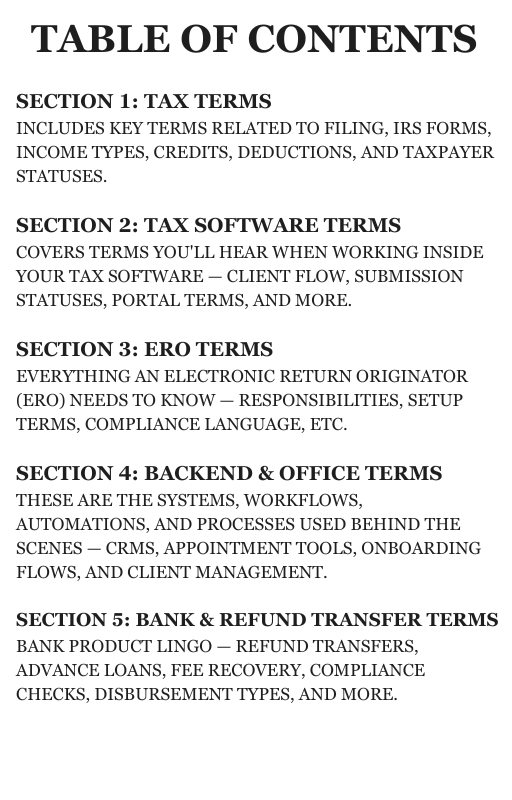 The Tax Pro Dictionary