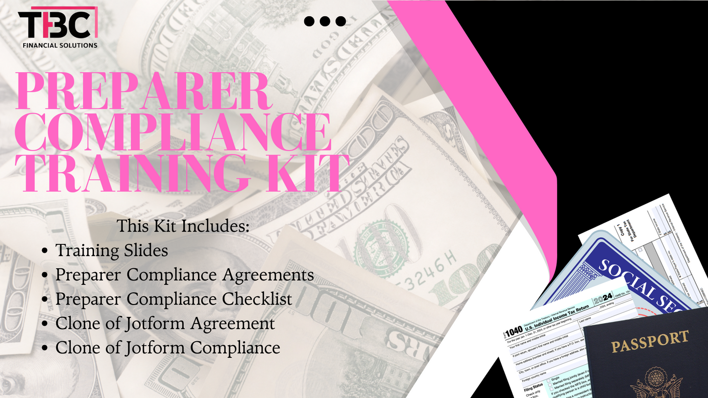 Preparer Compliance Training Toolkit