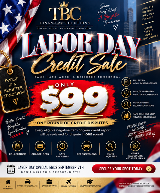 Credit Labor Day Special
