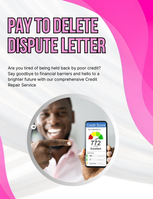 Pay to Delete Dispute Letter